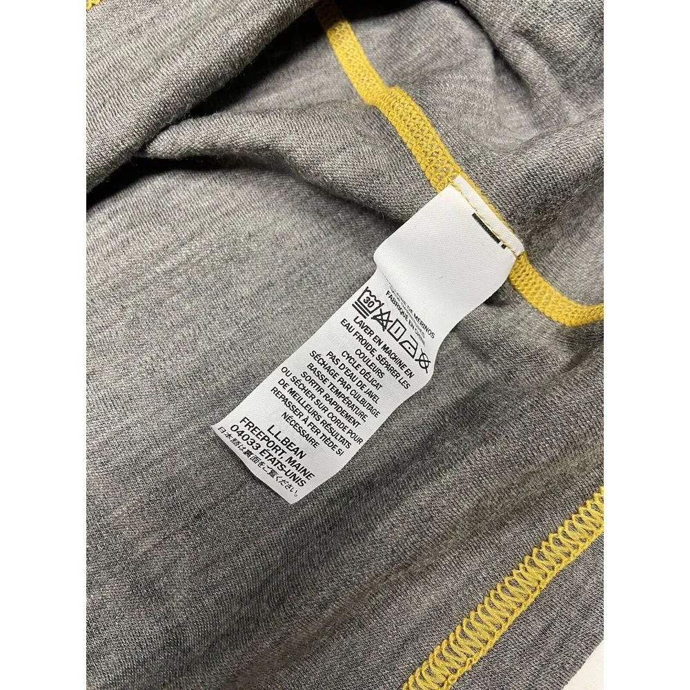 LL Bean Baselayer XXL 100% Merino Wool Cresta Midweight 250 Quarter Zip‎ Top